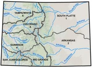 Colorado Major Watershed Map